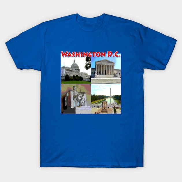 Washington DC Collage T-Shirt by JEAndersonArt